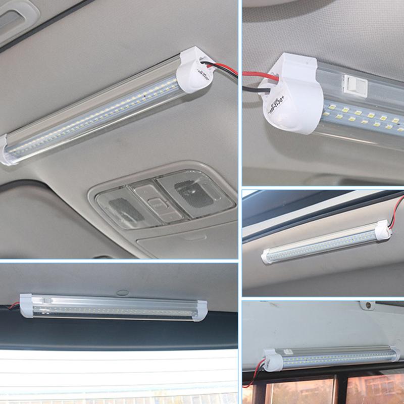 

Car Reading Light Universal Interior 72 LED White Strip Lights Bar Lamp 12V-80V Van Truck Caravan RV Recreational Vehicle