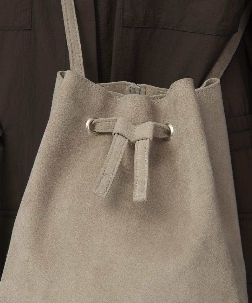 Ultra Suede Drawstring Bag [Snow Peak] (GREIGE)