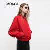 MO&Co. Women's Solid Stand Collar Cotton Jacket