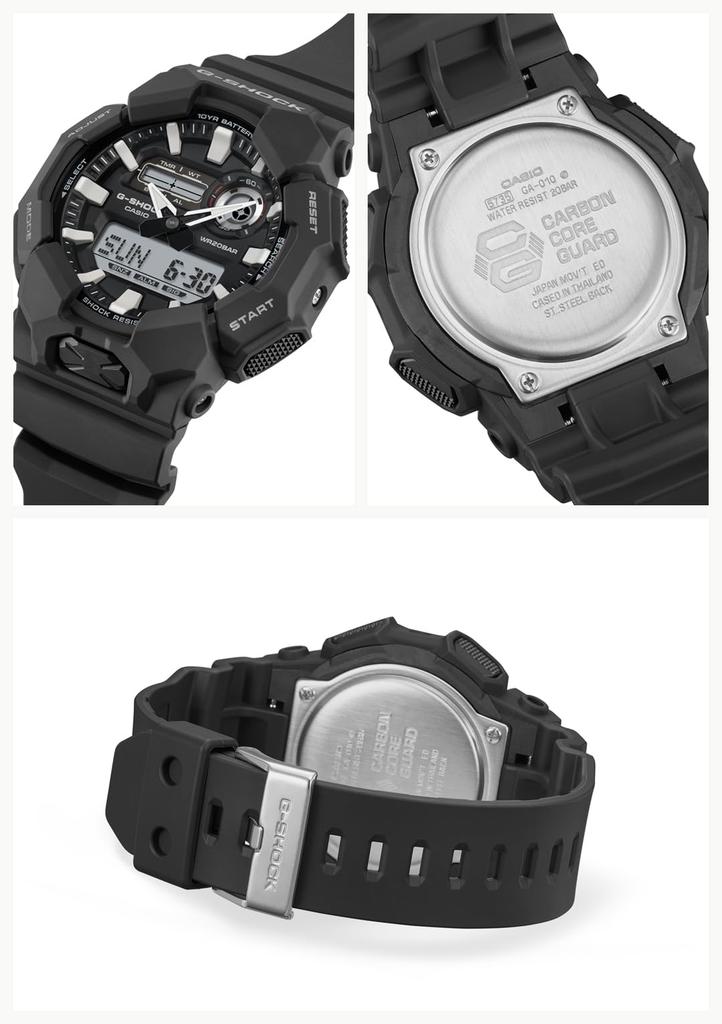 Casio Made with Biomass Plastic G-Shock Watch, GA-010-1AJF, Men's, Black, Long-Life