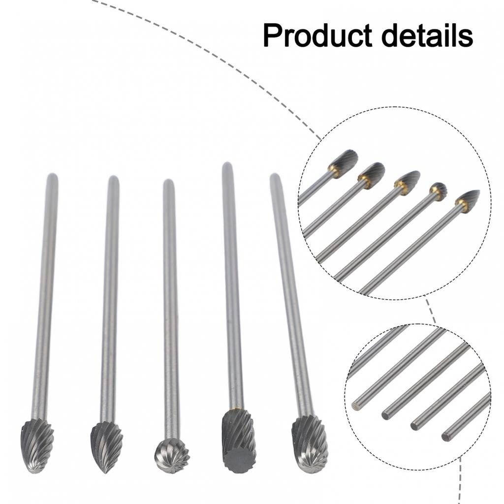 3mm Shank Diameter Milling Cutters Rotary Tools Set Solid Carbide Burrs