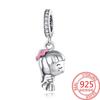 925 Silver Romantic Love Story Charm Pendant for DIY Bracelet Couple Engagement Jewelry Gifts for Her