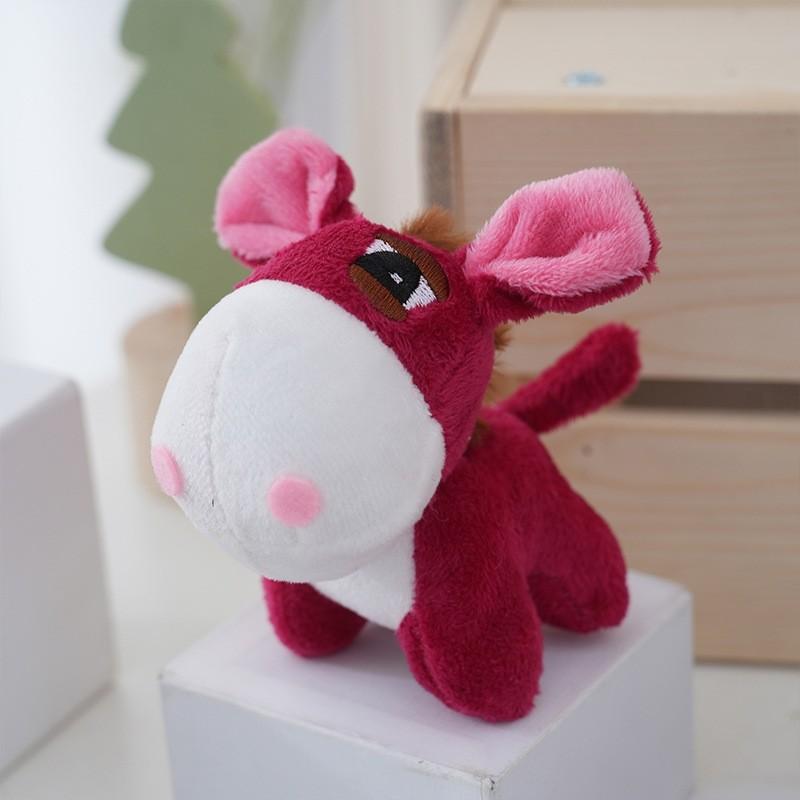 Plüsch-Esel-Schlüsselanhänger mit weichem Kurzplüsch für Taschen und Geschenke