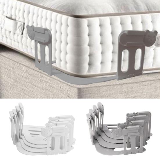 4Pcs Bear Bed Sheet Holder with Lock Strip Bedsheet Corner Fastener