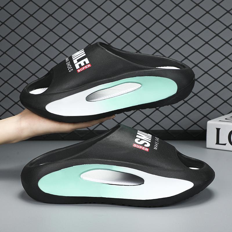 

Мужские тапочки Массажные сандалии Толстая подошва Унисекс Мягкие нескользящие домашние тапочки из ЭВА для женщин 2024 летние тапочки пляжная обувь 40-41