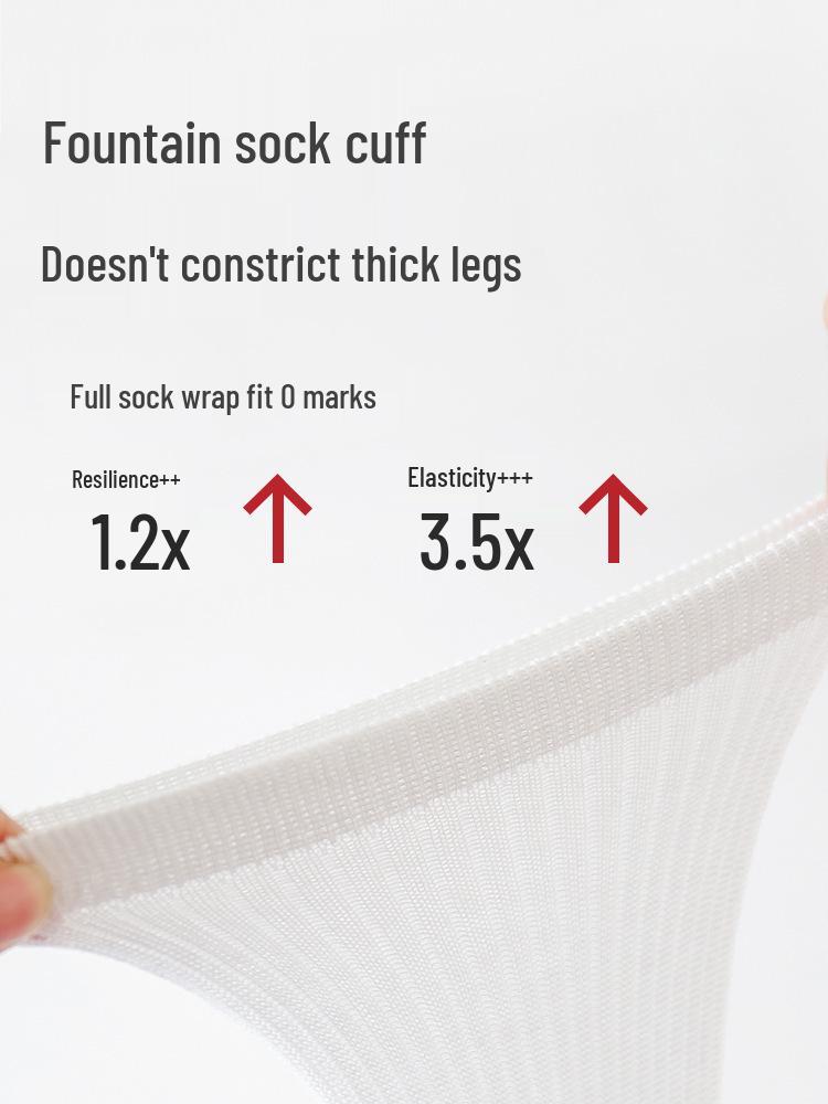 Breathable Summer Cotton Socks for Students - Loose Cuff, Antibacterial & Sweat-Absorbing