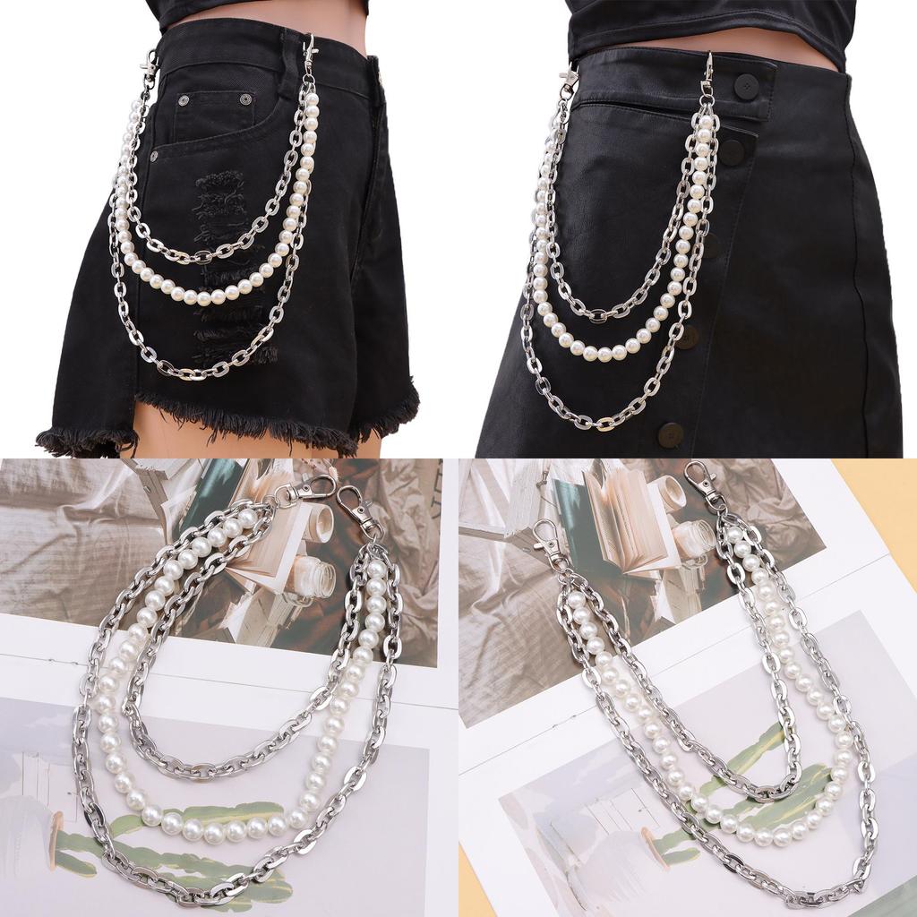 Pearl Style Womens Waist Chain Metal Multilayer Jewelry For Summer Fashion Accessory