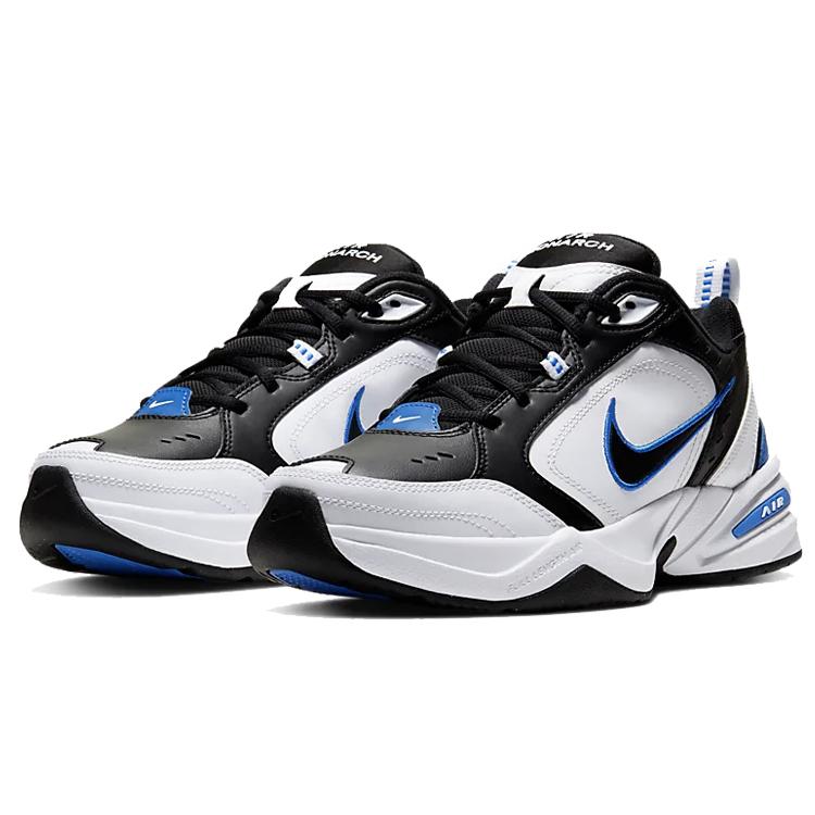New Nike Air Monarch Iv Black White Royal Blue 415445-002
