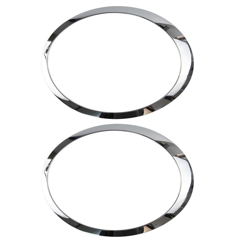 1 Pair Chrome Car Front Headlight Trim Bezel Ring Cover Decor Lamp Frame Kit For BMW Mini Cooper R55 R56 R57 R58 R59 2007-2015