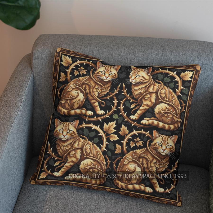 2D Exquisite Leopard Pattern Decorative Pillow Cover Pattern Cushion Cover Suitable For Sofa Bedroom Car Pillow Cover