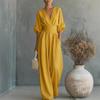 Spring/Summer New Elegant Slim Fit V-Neck  Women's Bodysuit Jumpsuit