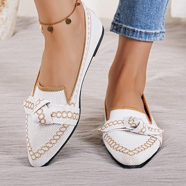 New Spring Autumn Women'S Snake Patterned Loafers Pointed Flat Bottomed Women'S Single Shoes Comfortable Driving Shoes