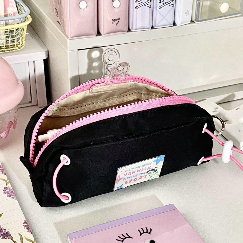 

Drawstring Stationery Bag Y2K Makeup Storage Bag Kawaii Pencil Case Girls білий