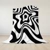 Coperta in Flanella con Vortice Bianco e Nero Calda Morbida Halloween Natale Divano Calda Accogliente Decorativa Decorazione Regalo per Tutte le Stagioni
