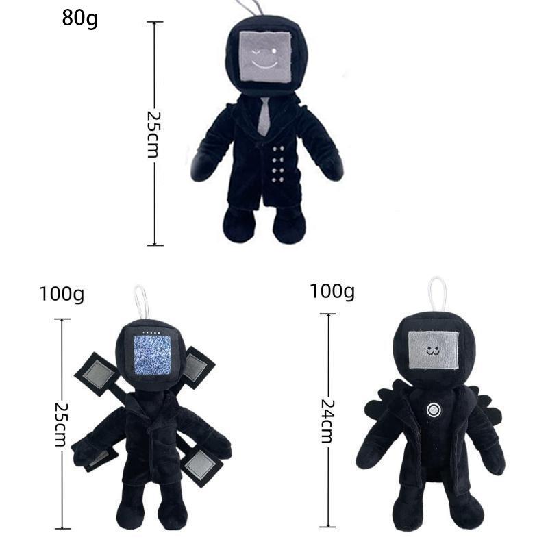 

Toilet Skibidi Titan Cameraman Plush Hilarious Stuffed Toy Decor Pendant Gifts 3Pcs