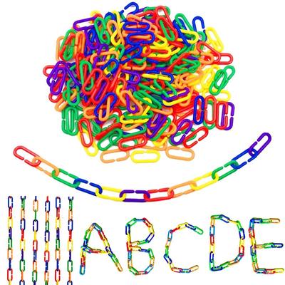 100 adet Bağlantı C-Klipler Kanca Zincir C-Bağlantılar Çocuk Okul Öncesi İnce Motor Beceri Eğitimi eğitici oyuncak Küçük Oyuncaklar