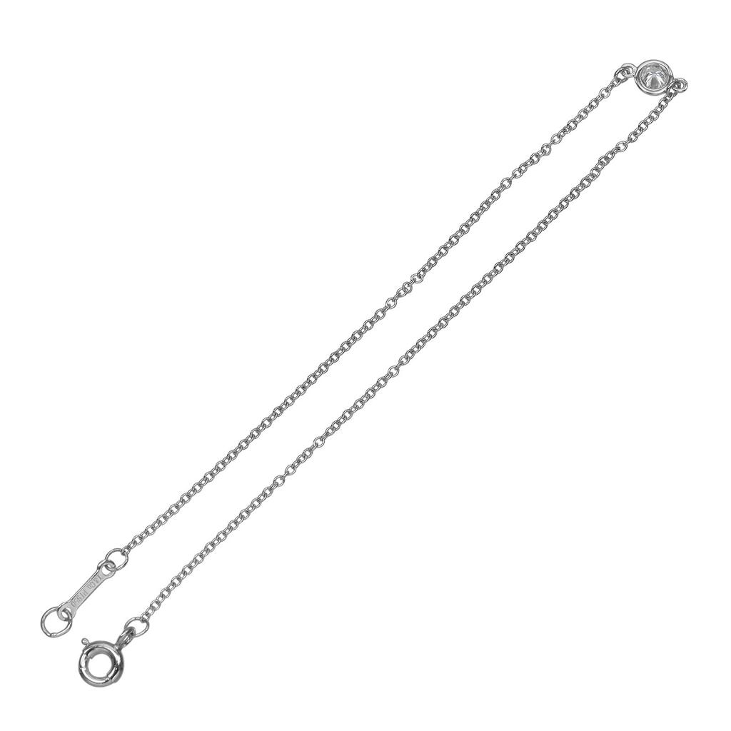 TIFFANY&Co. By the yard Bracelet Top width 0.2" Pt950Platinum/diamond 1.2g Women Used
