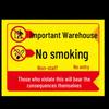 Plastic Fire Safety Warning Sign