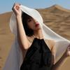 Bohemian Mesh Neck Scarves Transparent Sunscreen Hijab Wraps Simple Silk Scarf Shawls Photo Pros