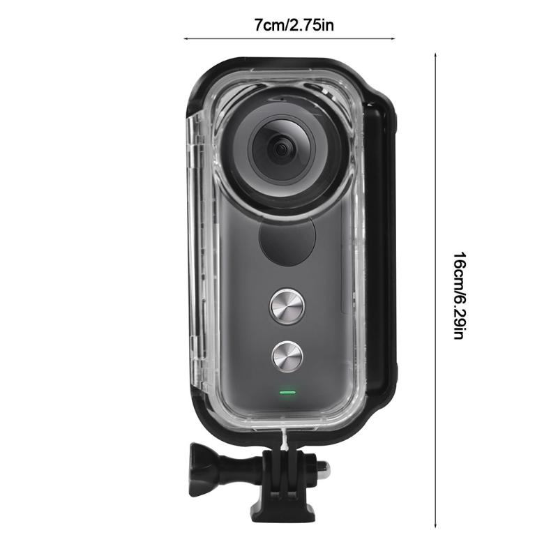 Kompatibel für Insta 360 One X Kamera Zubehör Unterwasser Wasserdichtes Gehäuse Tauchgehäuse Schwarzes Gehäuse Schützt Kamera