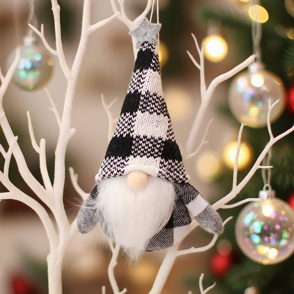 Christmas Gnome Doll Scandinavian Tomte Santa Figurine Plush Elf Toy Outdoor Yard Balcony Mini Decor