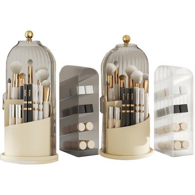 Makeup Holder Organizer 360°Rotating Makeup Brush Case Skin Care Perfume Brush Holder Large Capacity