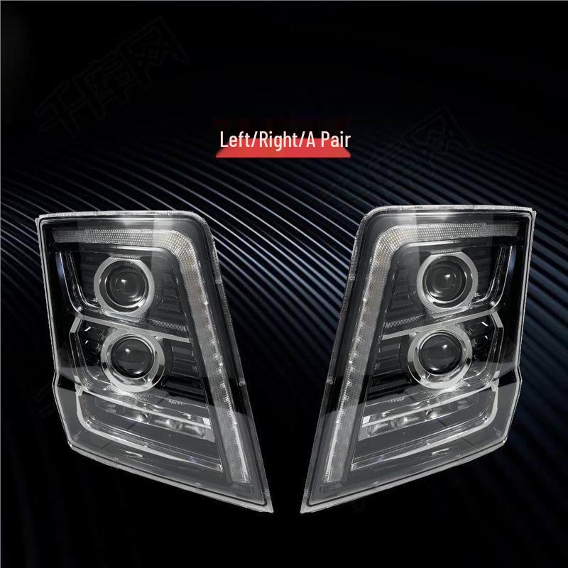 Shaanxi Delong X5000 Bi-LED Lens Headlight Assembly: Two Low, Four High, All-LED Left