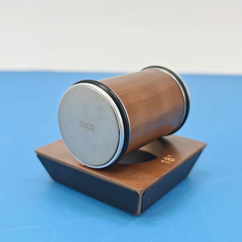 4úhlová válečková bruska na nože 15/18/20/22° Válečkové brusky Magnet Dřevěná základna Diamantová brusná sada Dřevoobráběcí ostřící systém