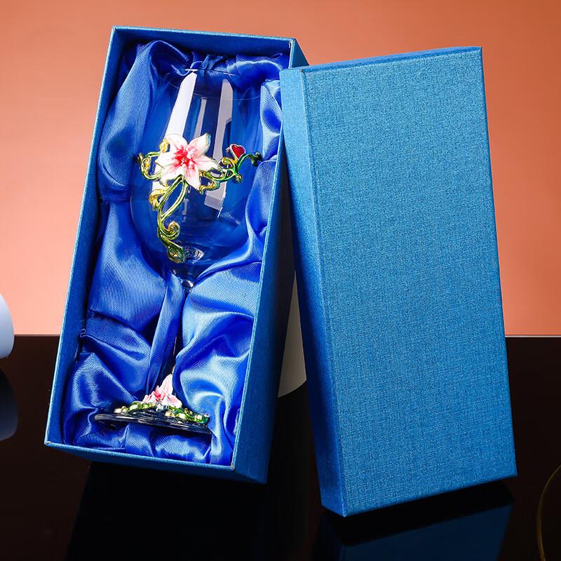 Enshou Su Creative Iris & Lily Red Wine Glass