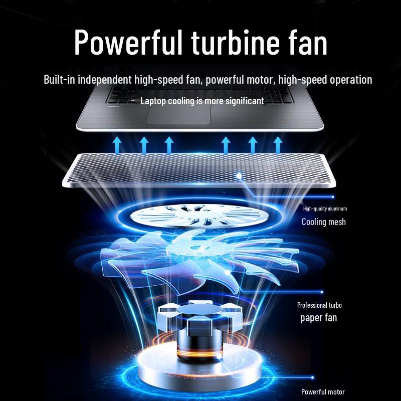 S200C Silent Laptop Cooling Stand – Multi-Size Notebook Cooler Plate