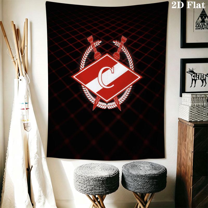Spartak Moscow Roar Wall Hanging Printed Fabric Blanket Decorative Tapestries for Bedroom Living Room Home Decor
