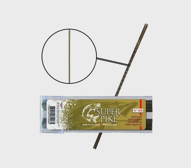 Swiss Imported Super Pike Metal Pattern 6/0 Curved Saw Blades, 12 Fine-Tooth Blades Per Pack
