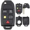 5 Buttons Flip Remote Key Fob Case Replacement Car Key Case Shell Cover for VOLVO S60 2000-2009 / S80 /V70 XC70 XC90 1999-2013