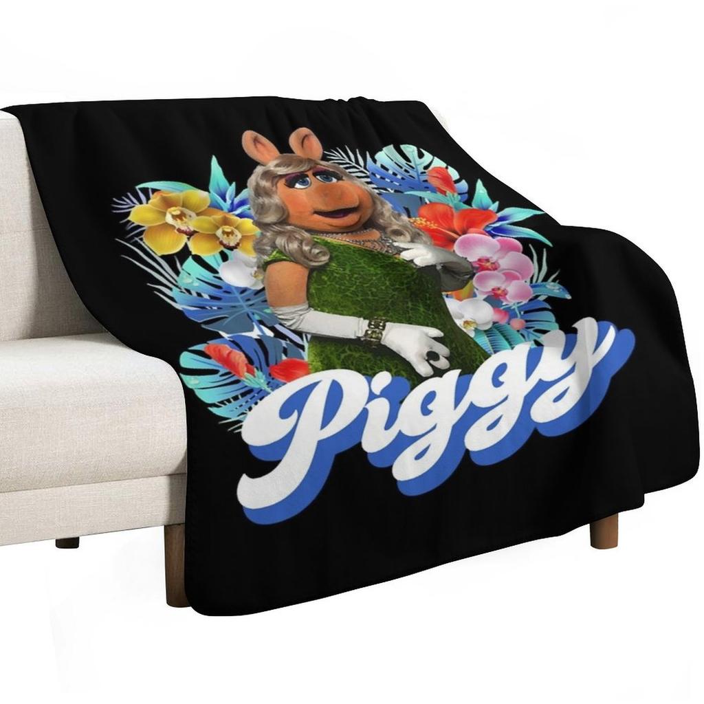 Miss Piggy Throw Blanket Air Conditioner Soft Blanket for Office Home