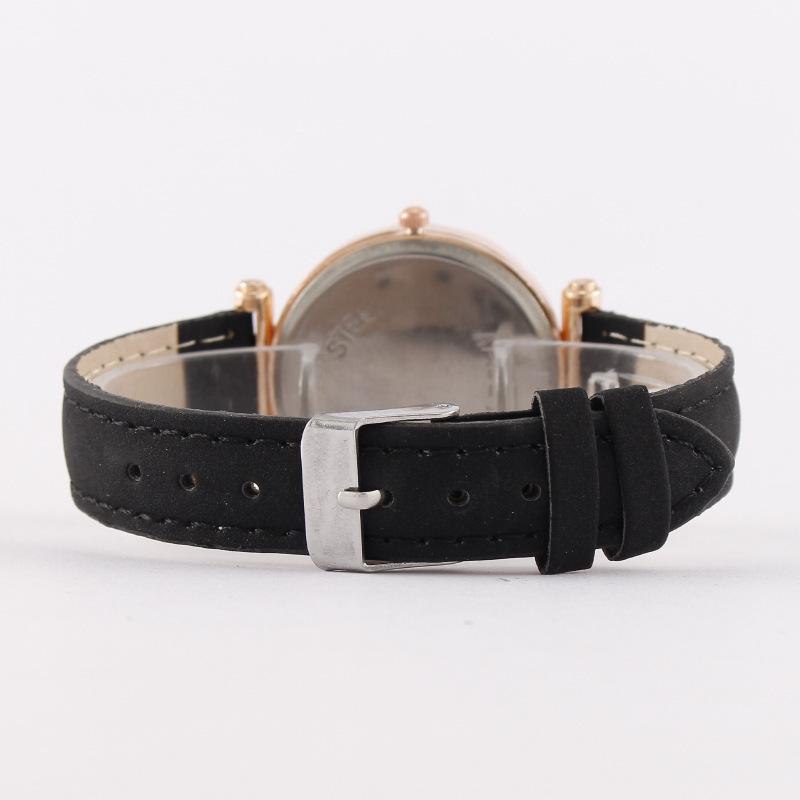 Sternenhimmel Drehbare Damenuhr Stilvolle Leder Quarz Uhr für Damen