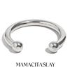 MamacitaSlay Classic 18K Gold Plated Stainless Steel Wide Edge Open Bracelet For Women's Retro Waterproof Wrist Jewelry Gift