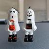 Halloween Themed Resin Ghost Figurine Handicraft Model Cartoon Standing Ghost Ornament Funny Doll Collectible