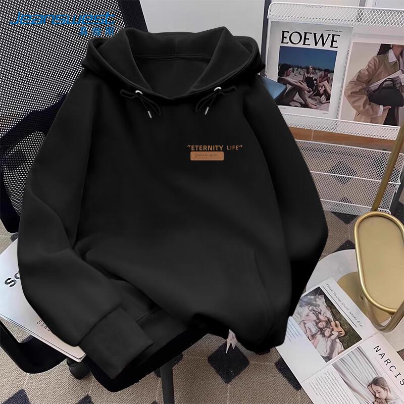 JEANSWEST Women's Oversized Solid Hooded Sweatshirt