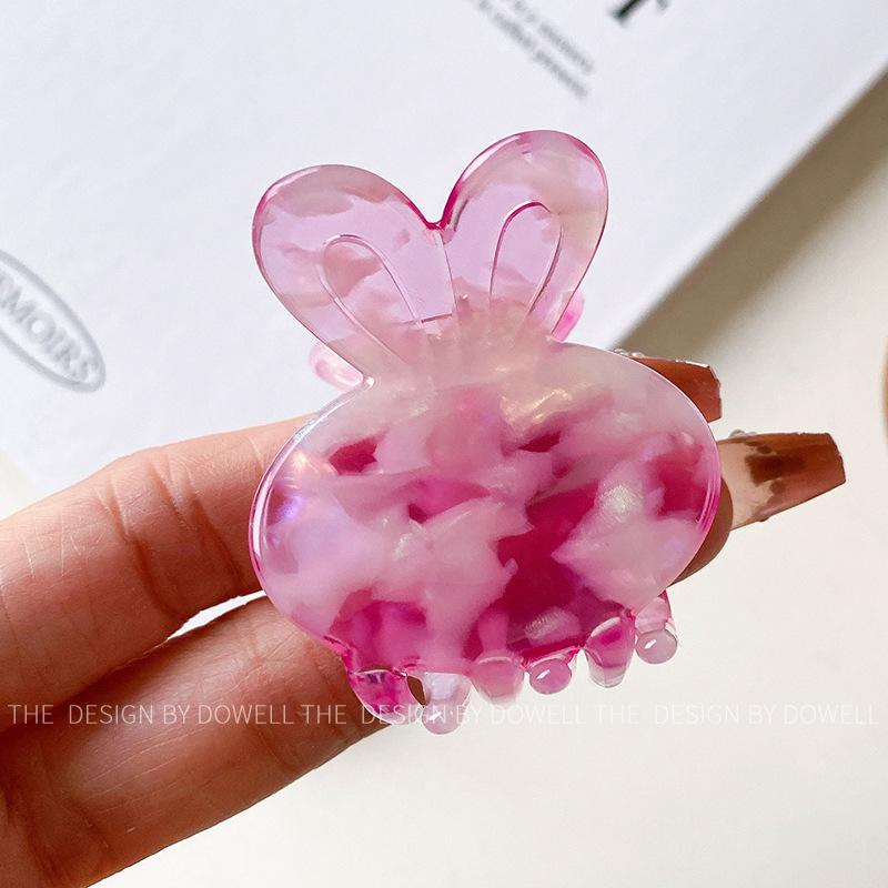 And Sweet Colorful Mini Rabbit Hair Claw Clips Made With Acetate Great For Womens Everyday Hair Looks
