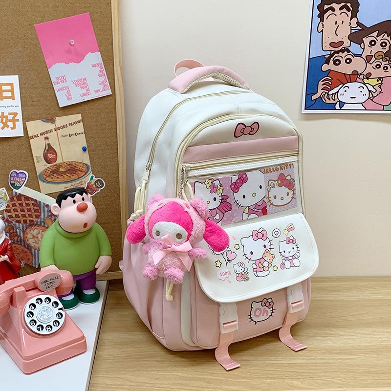 Schoolbag New Cartoon Japanese Large-capacity Multi-compartment Cute 1-1 Grade Schoolbag Versatile Casual Sweet Backpack