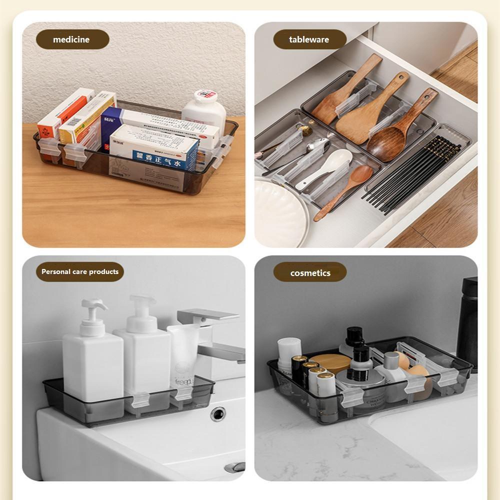 Plastic Refrigerator Storage Clip Snap On Organizer for Kitchen Food Box Medicine Small Items 5x8cm/5x12cm
