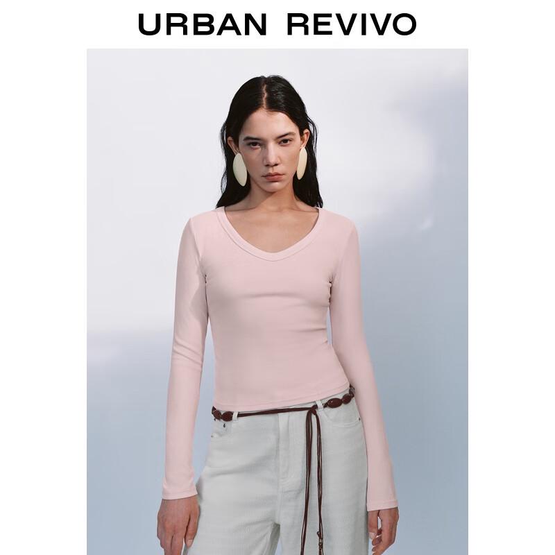 UR Women s Textured Slim Fit V-Neck T-Shirt S