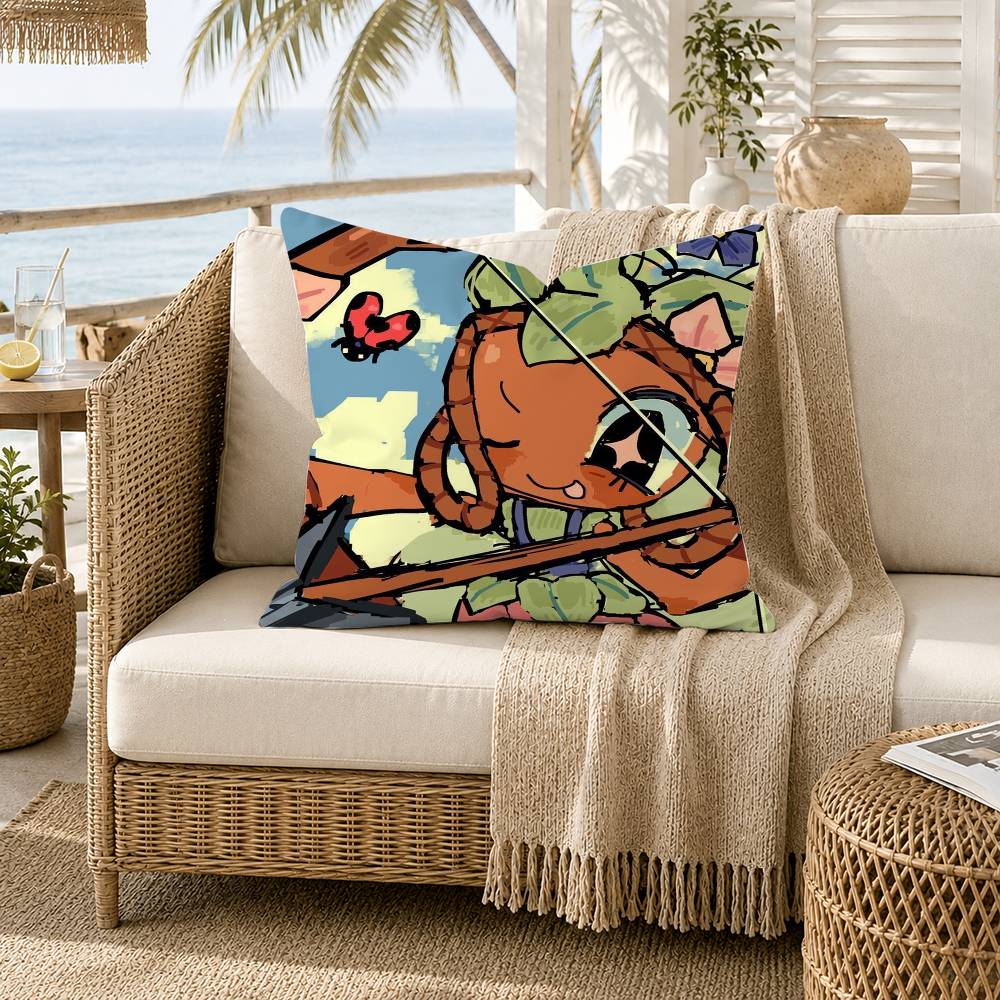 Bassie DDandys WWorld Pillow Case for Sofa Living Room Home Office Decor Protective Cover