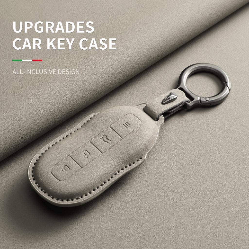 Leather Car Remote Key Case Cover For Xiaomi Su7 Yu7 Su7 Ultra Car Key Case Cover Anti-Scratch Shell Key Decorative Accessories