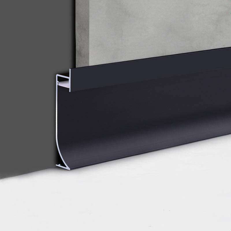 H65mm 0.5m/1m LED Baseboard Hard Bar Light Aluminium Profile Channel Wall LED Skirting Linear Lamp for Corridor Strip Lamp