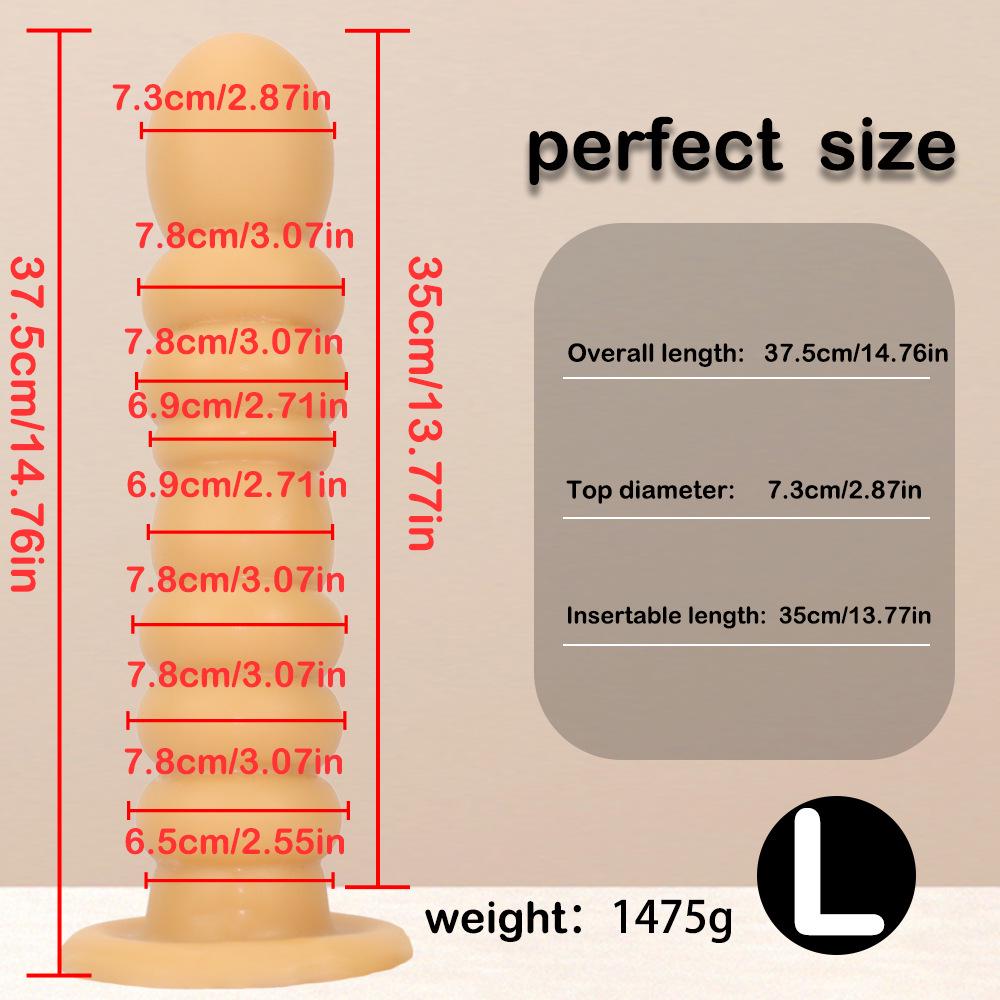 37x7cm Bardzo Duże Gwintowane Koraliki Analne i Dilator dla Mężczyzn i Kobiet