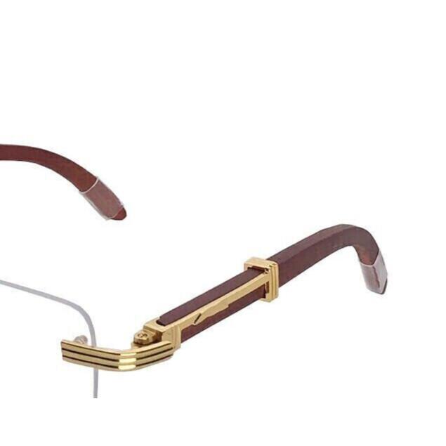 RSINC Rimless WOOD frame/eyeglass/Spectacle, Golden Brown 55-18-140 JL186306162779