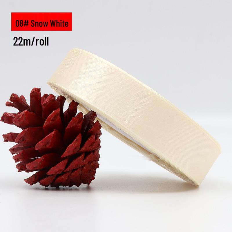 Ruban Tissé en Polyester de 2,5 cm pour l'Emballage de Cadeaux Floraux, les Gâteaux de Mariage et les Décorations dans des Couleurs Soie