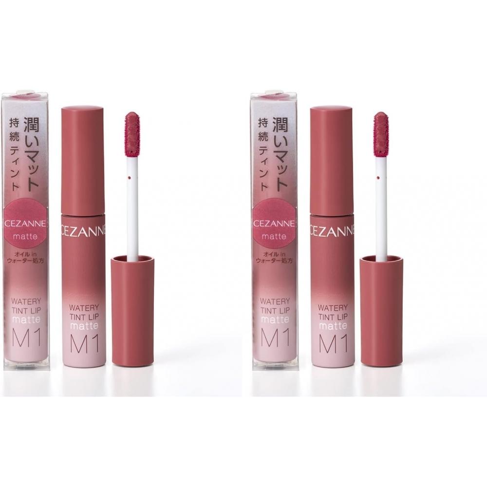 Cezanne Watery Tint Trip Mat M1 Dusty Rose 4.0g Tint Prescription Matte Lip  X2  4g  X2  Dusty Rose