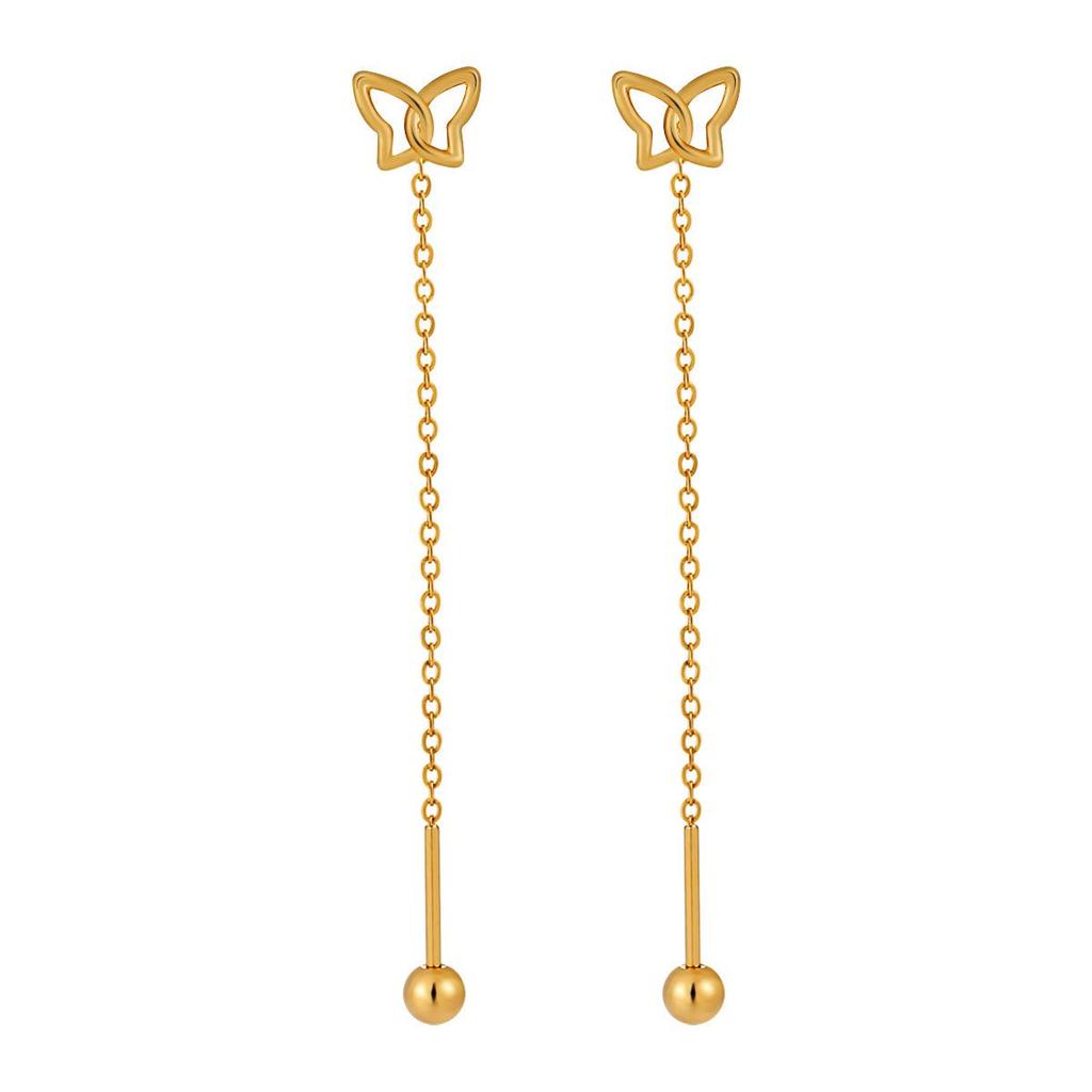 High-End Korean Style Titanium Heart Earrings - Anti-Drop & Anti-Snag Design for Women